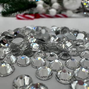Stunning Flat Back Rhinestone Crystal Nail Art Set - Dazzle with Clear and Crystal AB Gems!