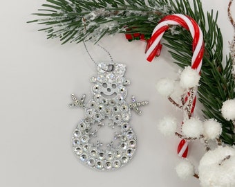 Christmas Ornament - Unique Decorations for Your Tree - Crystal Snowman Ornaments