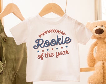 Rookie of the Year 1st Birthday T-Shirt, Matching Family Baseball Outfit