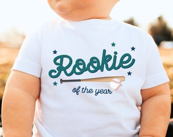Rookie of the Year 1st Birthday Baseball Shirt