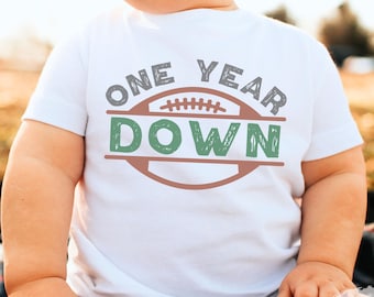 Football 1st Birthday Year Outfit, 1st Down Birthday Matching Family Shirts, Touchdown Year One, 1st Down Party, 1st Birthday Football Tees