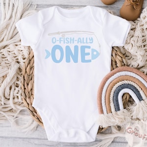 Fish 1st Birthday, O-Fish-Ally One Smash Cake Outfit, Boy First Birthday Shirt, Matching Family Fishing Birthday Tees, Fisherman Birthday