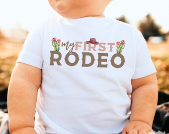 My First Rodeo Birthday Outfit, Cowboy Cowgirl Shirt