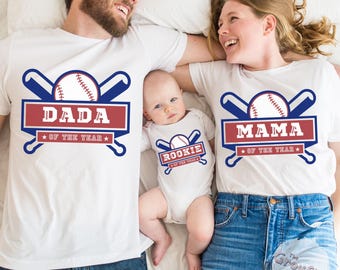 Rookie of the Year 1st Birthday Baseball Family Matching Shirt