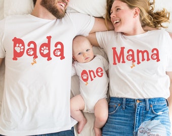 Dog Paw-Ty First Birthday Family Matching T-Shirts