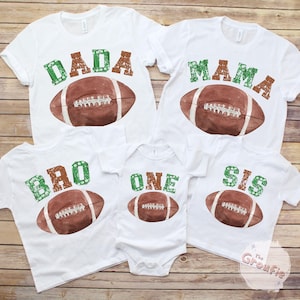 Football 1st Birthday Outfit, 1st Down Birthday Matching Family Shirts, First Birthday Party, 1st Birthday Football Tees, One Down T-Shirts