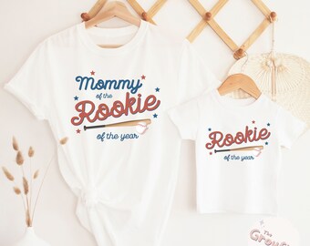 Rookie of the Year 1st Birthday Shirt, Matching Family Baseball Tees