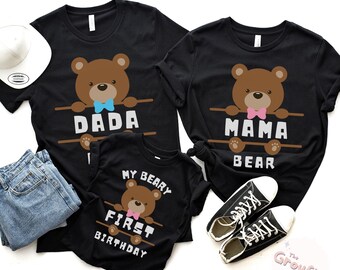 Beary 1st Birthday T-Shirts, Matching Family Bear Outfit