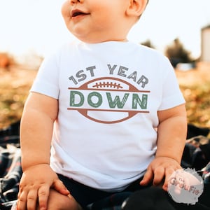 Football 1st Birthday Outfit, 1st Year Down Birthday Matching Family Shirts, Touchdown One, 1st Year Down Party, 1st Birthday Football Tees