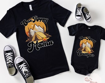 One Happy Camper Matching Family Outfits, First Birthday T-Shirt, Camping 1st Birthday Shirt, One Happy Camper Birthday Tee, One Happy Mama