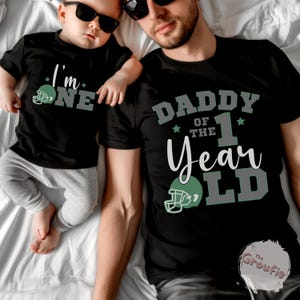 1st Down Birthday Matching Family Shirts, Football 1st Year Birthday Outfit, 1st Birthday Football Tees, 1st Down Party, First Touchdown One