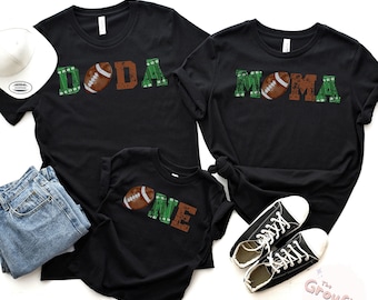 1st Down Birthday Matching Family Shirts, Football 1st Year Birthday Outfit, 1st Birthday Football Tees, 1st Down Party, First Touchdown One