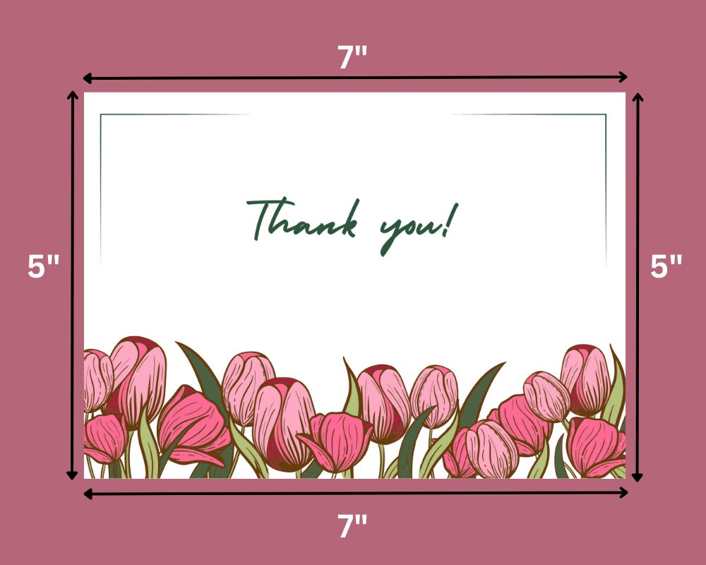 Printable Thank You Card Floral Thank You Card Flower Thank You Card ...