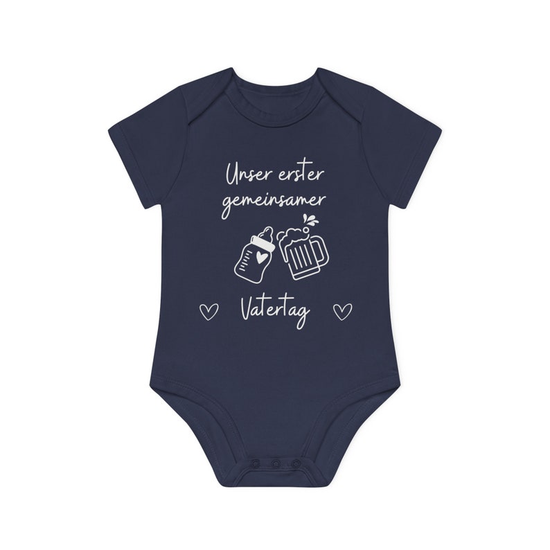 T-Shirt Baby Body Set unser erster gemeinsamer Vatertag Strampler Tshirt Babyflasche Bierglas süßer Bodysuit, Vatertagsgeschenk Bild 8