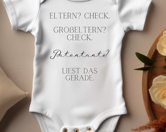 Baby Body Godparents ask parents grandparents godparents check cute funny romper gift for baptism romper cheeky saying godparents
