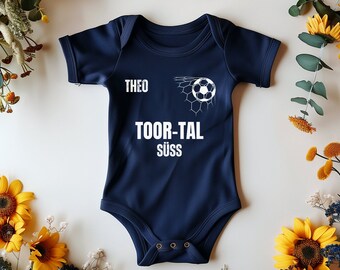 Baby Body Tor-Tal cute personalized football romper kids outfit for match day organic cotton bodysuit EM 2024 European Championship