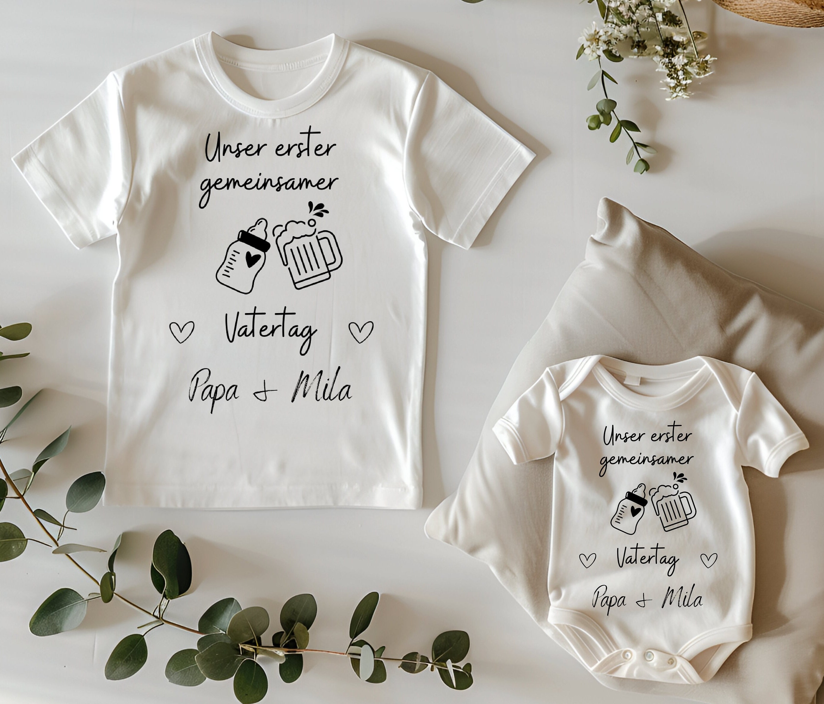 First Father's Day Design Download, personalized Digital file to download Baby Body Mug T-Shirt Poster