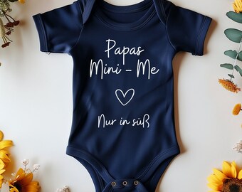 Baby Body Papas Mini-Me nur in süß Vatertagsgeschenk witziger Strampler zum Vatertag lustiger Bodysuit frech Geburtstagsgeschenk für Papa