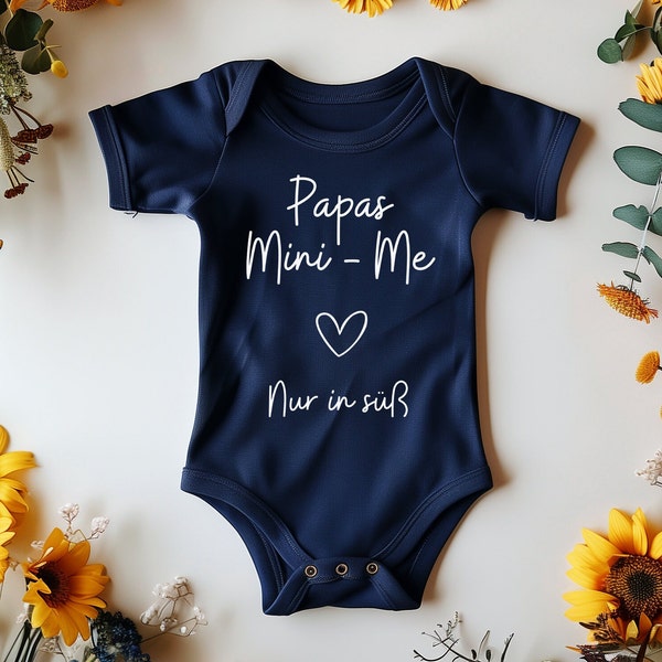 Baby Body Papas Mini-Me nur in süß Vatertagsgeschenk witziger Strampler zum Vatertag lustiger Bodysuit frech Geburtstagsgeschenk für Papa