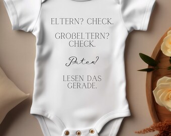 Baby Body Godparents ask parents grandparents godparents check cute funny romper gift for baptism romper cheeky saying godparents