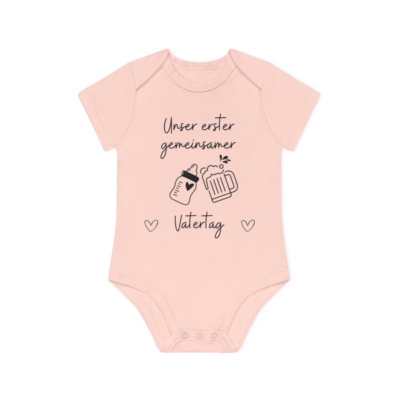 T-Shirt Baby Body Set unser erster gemeinsamer Vatertag Strampler Tshirt Babyflasche Bierglas süßer Bodysuit, Vatertagsgeschenk Bild 7