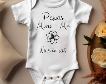 Romper Papa's Mini-Me only in cute Father's Day gift funny baby bodysuit for Father's Day funny bodysuit cheeky birthday gift for dad