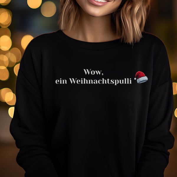 Wow, ein Weihnachtspulli. Lustig, ironisch, unbeeindruckt Weihnachtspullover, Witzig, provokant, anti Christmas Sweater, Unisex