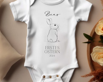 My first Easter personalized baby bodysuit minimalist design cute bunny Easter gift romper baby outfit for Easter