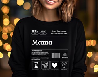 Mama Sweater Components of a Mother, Mom is the Boss Mother's Day Gift, Humorous, Ironic