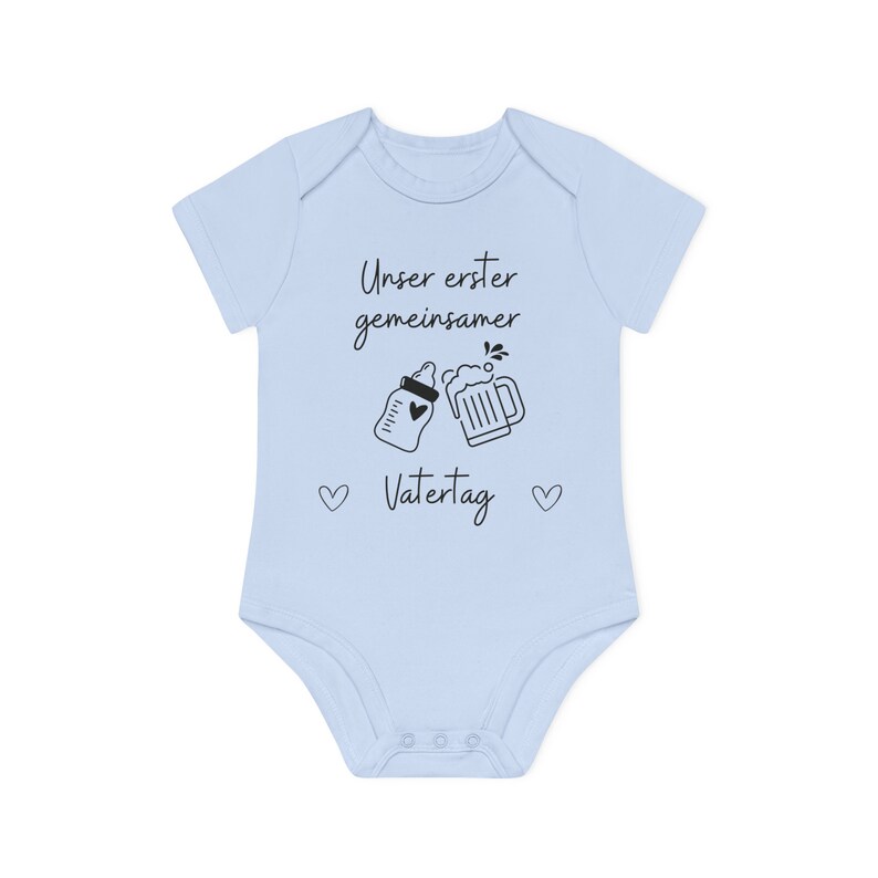 T-Shirt Baby Body Set unser erster gemeinsamer Vatertag Strampler Tshirt Babyflasche Bierglas süßer Bodysuit, Vatertagsgeschenk Bild 9