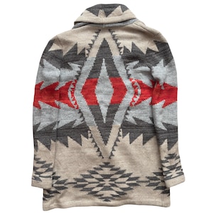Vintage Ralph Lauren Aztec Southwestern Navajo Print Wool Blend Sweater Wrap Size XS/S