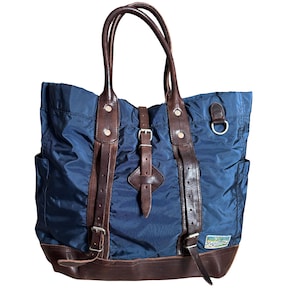 RRL LEATHER CANVAS BAG レザー バッグ RRL tote bag CANVAS LEATHER Brown Used | eBay