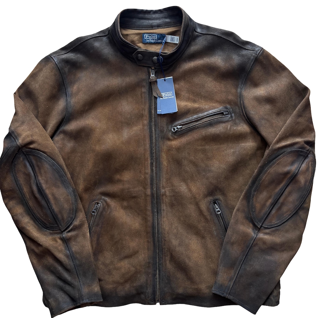 90s Ralph Lauren Leather Jacket XXL クリーム 90s Ralph Lauren Leather Jacket XXL クリーム Vintage 1990's Sun