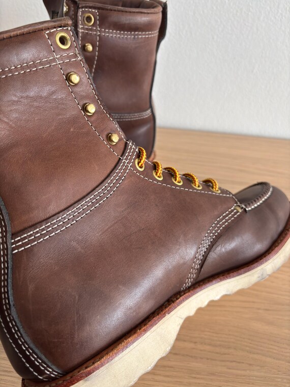 Double RLブーツ Vintage RRL Ralph Lauren Leather Moc Toe High Boots Rare 9.5