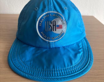 Vintage 90s Polo Sport by Ralph Lauren Big Logo Hat Cap Spell Out