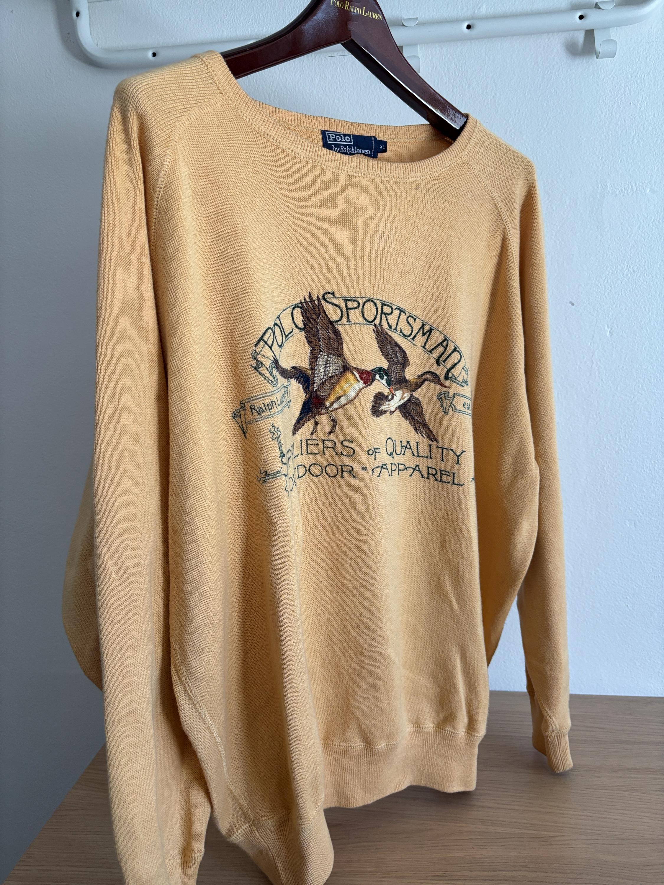 Vintage 90s Polo Ralph Lauren Duck Hunting Graphic Sportsman
