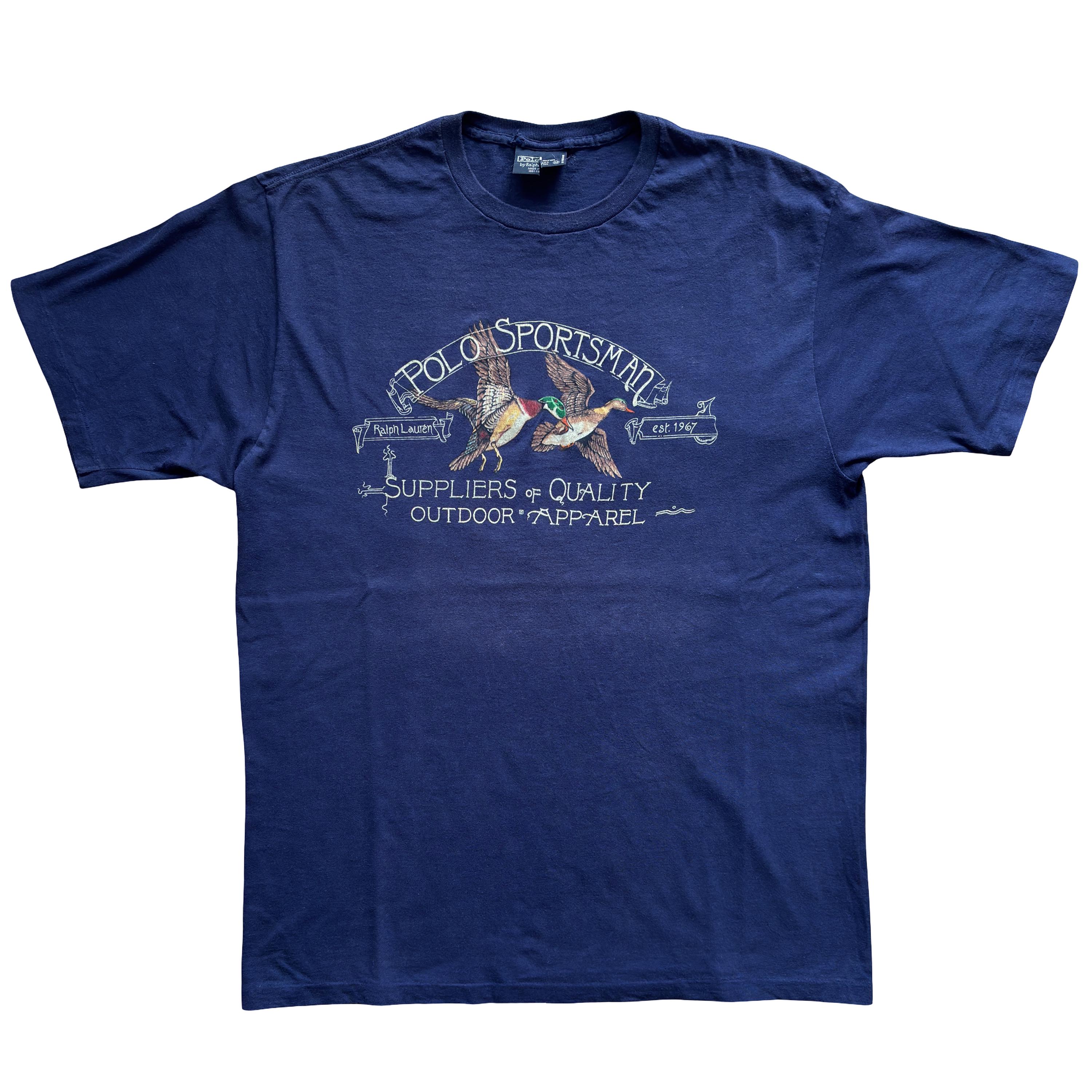 Vintage 90s Polo Ralph Lauren Duck Hunting T-shirt - Made in USA