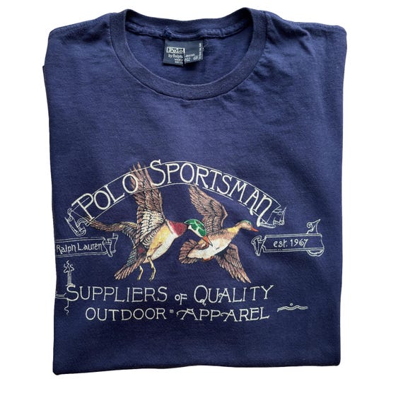 USA製 80s 90s Polo Ralph Lauren SPORTSMAN Vintage 90s Polo Ralph Lauren Duck Hunting T-shirt - Made in USA
