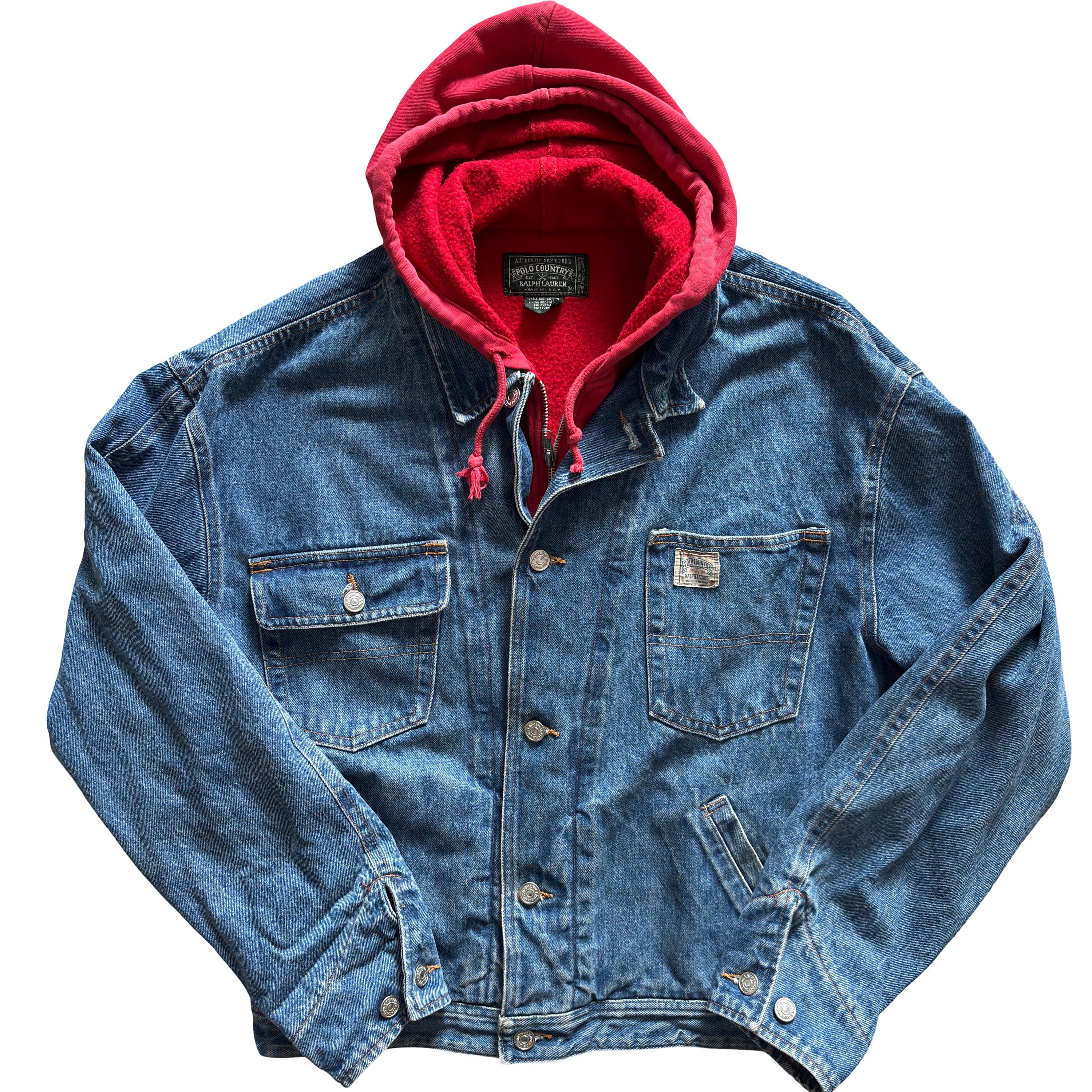 Ralph Lauren Polo Country Denim Jacket 80s USA Made L