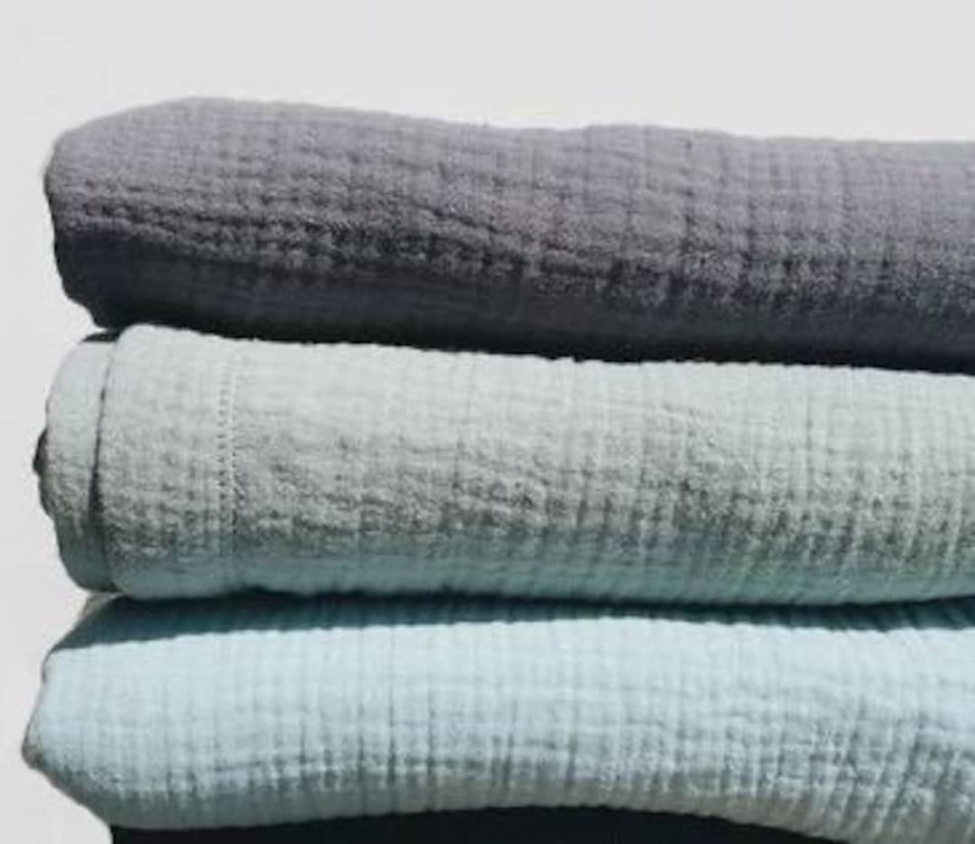 Muslin Cotton Throw Blanket Bed Cover Oversize Adult Queen Etsy