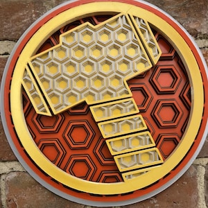 Thor Hammer Mosaic Art
