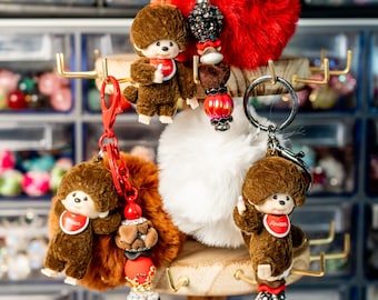 Custom Monchhichi Keychain | Handmade Kawaii Bag Charm
