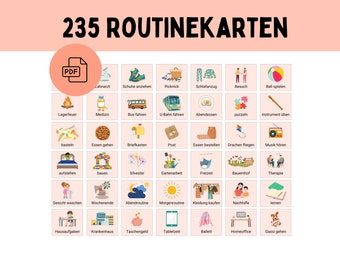 Routine cards for children | Weekly planner | Daily planner | Self-directed daily planning | Structured family life | Printable | PDF | Picture cards