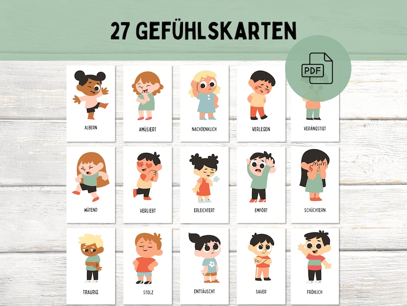 Gefühlskarten Für Kinder - 45 Emotionskarten Zur Selbstregulation & Gefühlsbildung