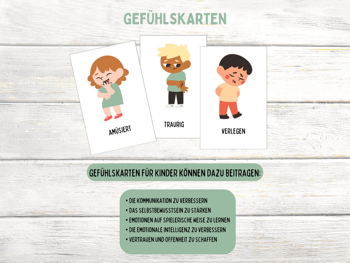 Gefühlskarten | Gefühle bennenen | GFK | Gefühle Kinder | Zum