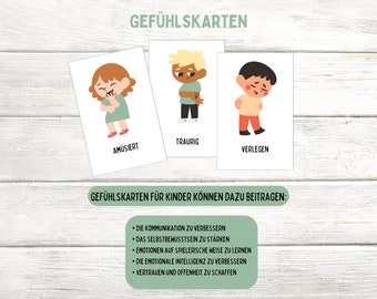 Carte Educative Sui Sentimenti Per Bambini – Impara A Riconoscere Le Emozioni – 16 Carte Per Asilo E Scuola - 5