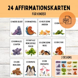 24 Cartões de Afirmação para Crianças | Atenção Plena | amor próprio | encorajamento | crenças positivas | Cartões de incentivo para crianças | Aniversário
