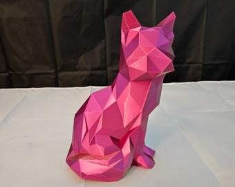 3DP Low Ploy Fox 3D Print Sitting Desk Decor Art