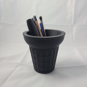 Pen Holder Ice Cream Cone Pen Holder Desk Organizer 3D Printed