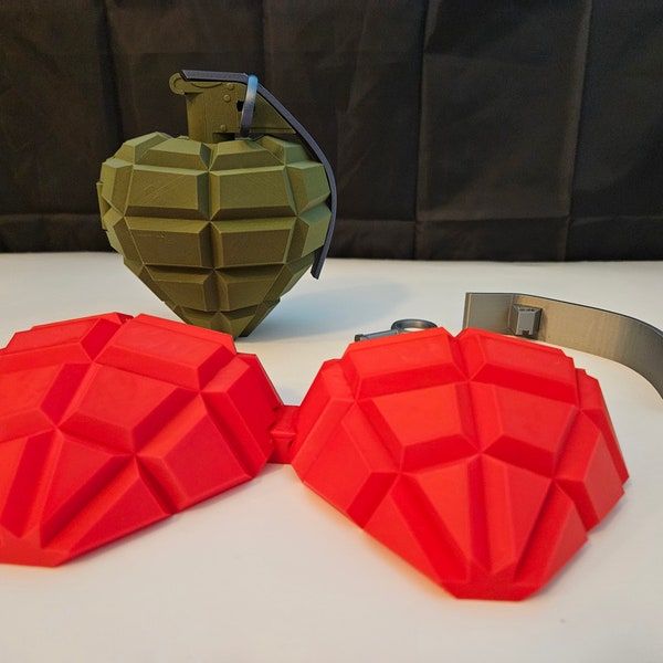 Heart Grenade Hidden Box 3D Print